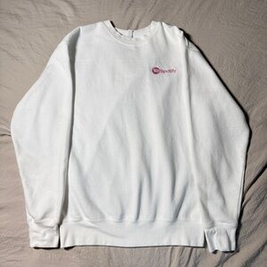 Spotify unisex White Crewneck Sweatshirt with Long Sleeves
